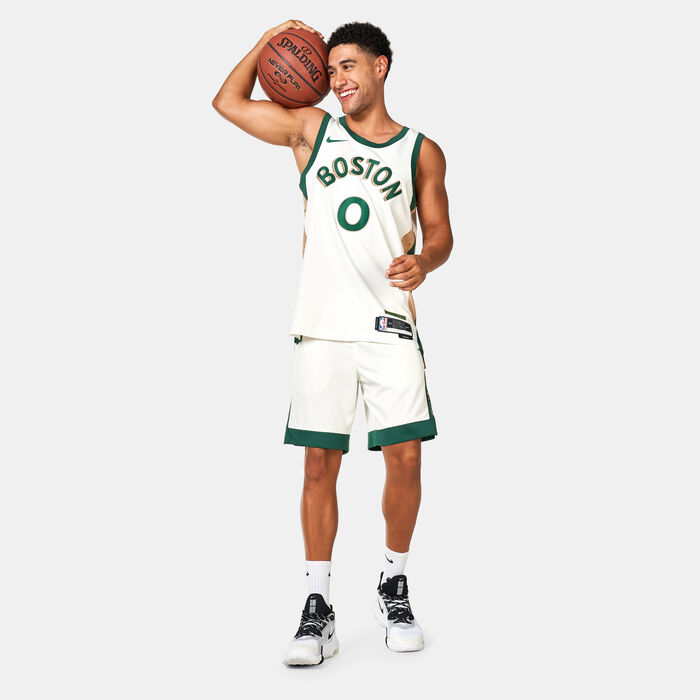 Nike Men's NBA Boston Celtics Jayson Tatum City Edition Dri-FIT Swingman Basketball Jersey - 2023/24 Ivory image number 2