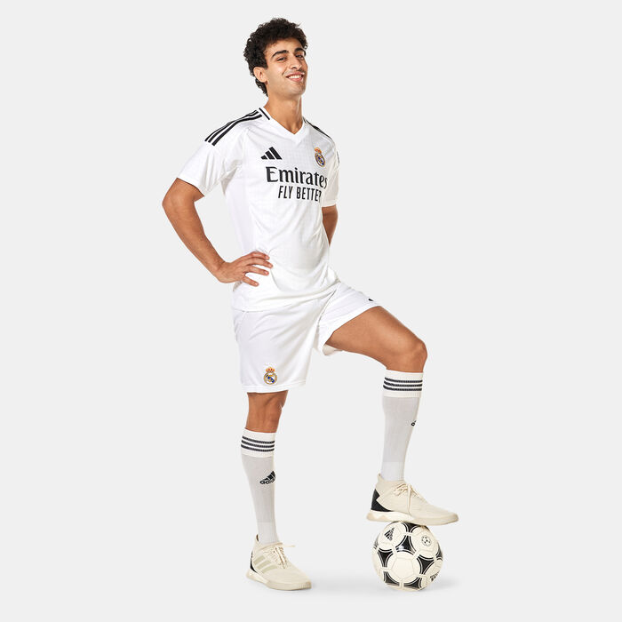 adidas Men's Real Madrid Home Football Shorts - 2024/25 White adidas Men's Real Madrid Home Football Shorts - 2024/25 White image number 2