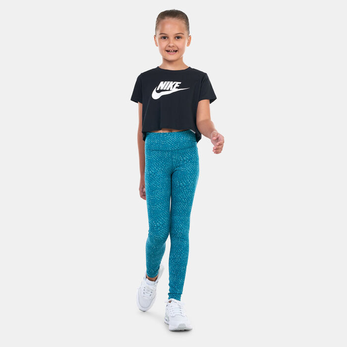 Nike Kids' Sportswear Cropped T-Shirt (Older Kids) Black Nike Kids' Sportswear Cropped T-Shirt (Older Kids) Black image number 2