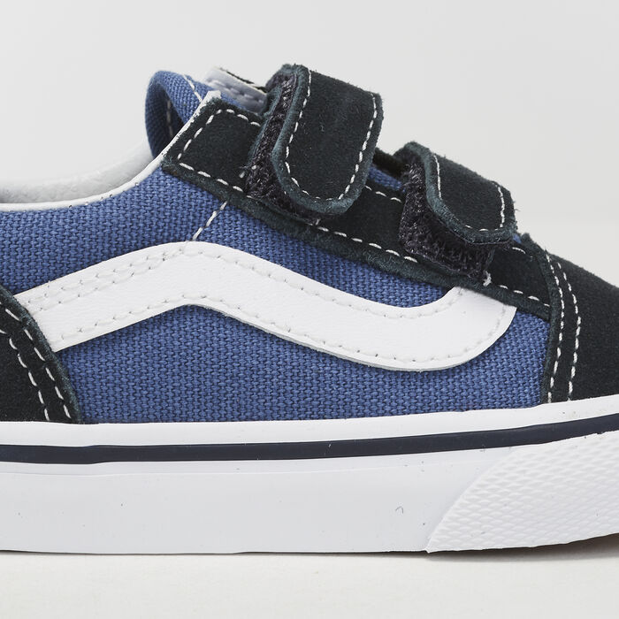 Vans Kids' Old Skool Unisex Velcro Shoes (Baby & Toddler) Blue Vans Kids' Old Skool Unisex Velcro Shoes (Baby & Toddler) Blue image number 4
