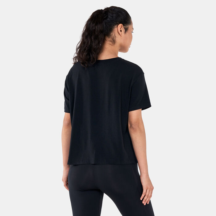 Nike Women's Yoga Dri-FIT Training Top Black Nike Women's Yoga Dri-FIT Training Top Black image number 1