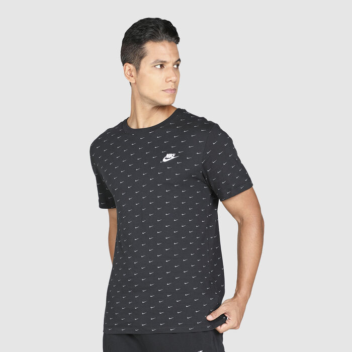 Nike Men's Sportswear Mini Swoosh T-Shirt Black Nike Men's Sportswear Mini Swoosh T-Shirt Black image number 0