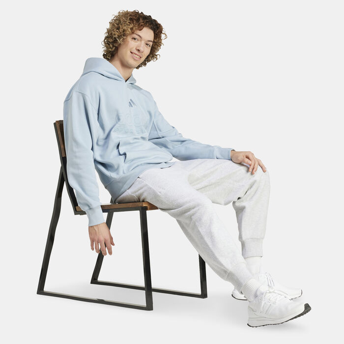 adidas Men's ALL SZN Fleece Graphic Hoodie Blue image number 2