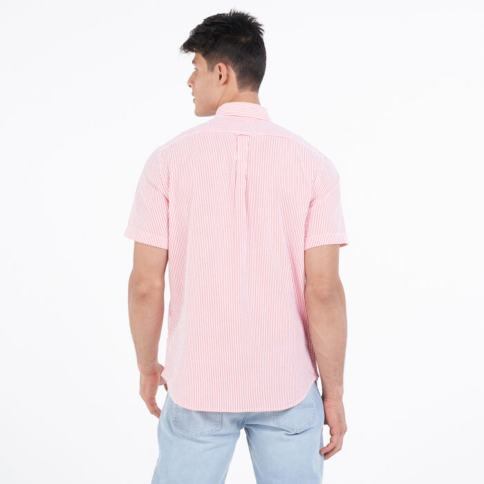 Timberland Men's New Seersucker Shirt Red Timberland Men's New Seersucker Shirt Red image number 1