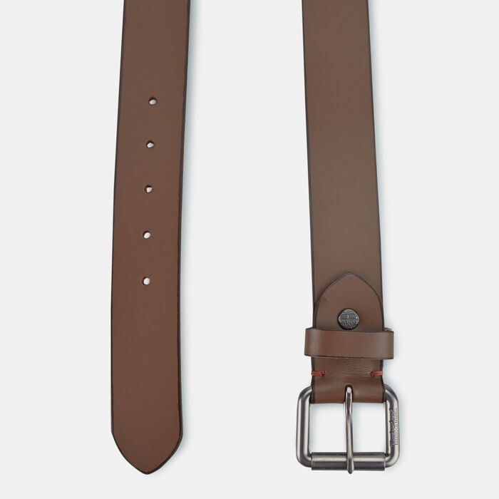 Timberland Roller-Buckle Buffalo Leather Belt Brown Timberland Roller-Buckle Buffalo Leather Belt Brown image number 1
