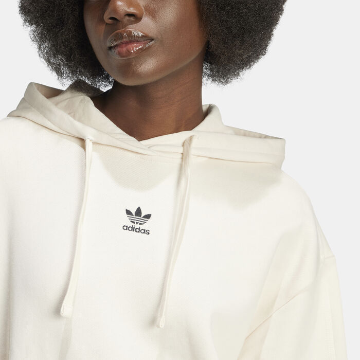 adidas Originals Women's Essentials French Terry Hoodie Beige adidas Originals Women's Essentials French Terry Hoodie Beige image number 3