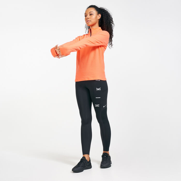 Nike Women's Sphere Top Orange Nike Women's Sphere Top Orange image number 2