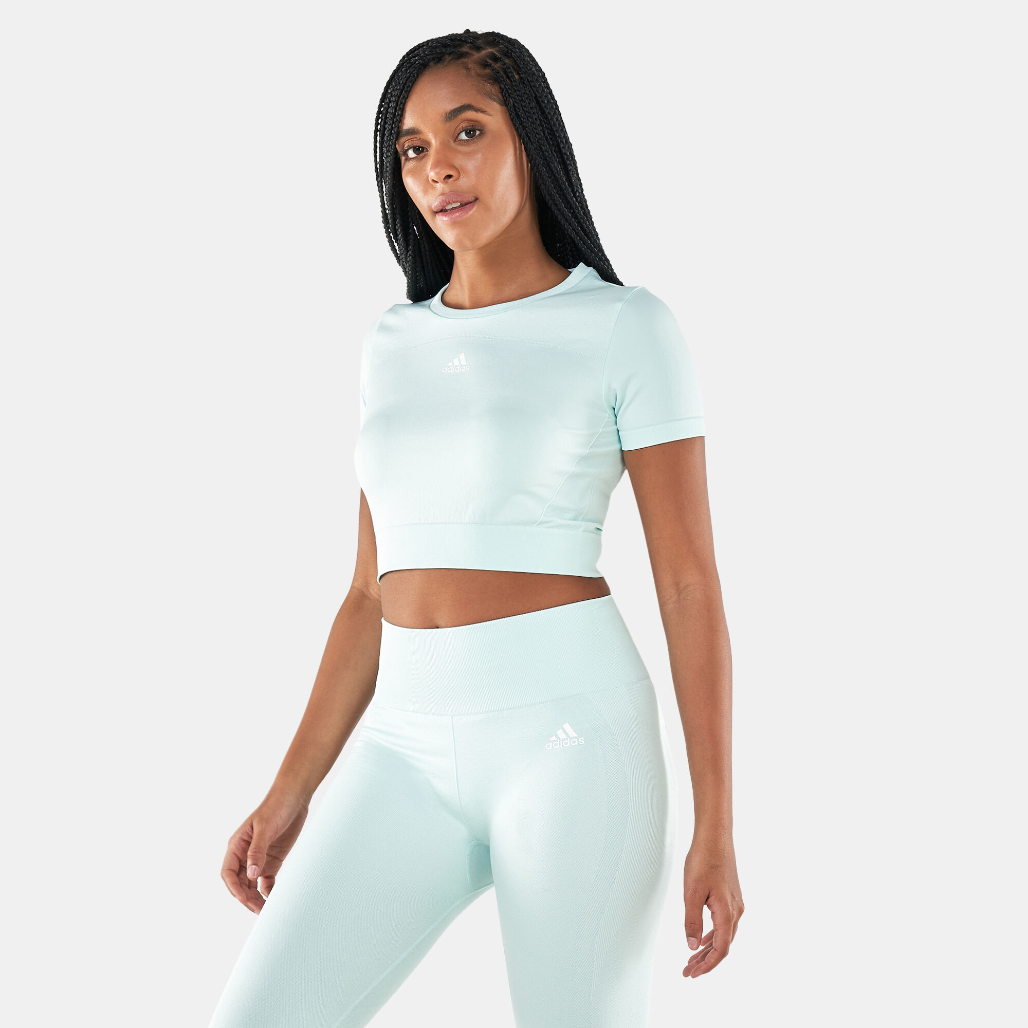 Women's fitted adidas t shirt online