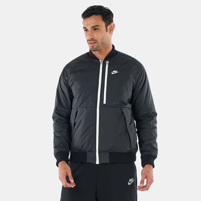 Nike Men's Sportswear Therma-FIT Legacy Reversible Bomber Jacket Black Nike Men's Sportswear Therma-FIT Legacy Reversible Bomber Jacket Black image number 0