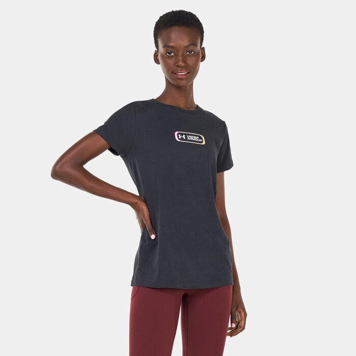 Under Armour Women's UA Gradient Pill T-Shirt Black Under Armour Women's UA Gradient Pill T-Shirt Black image number 0