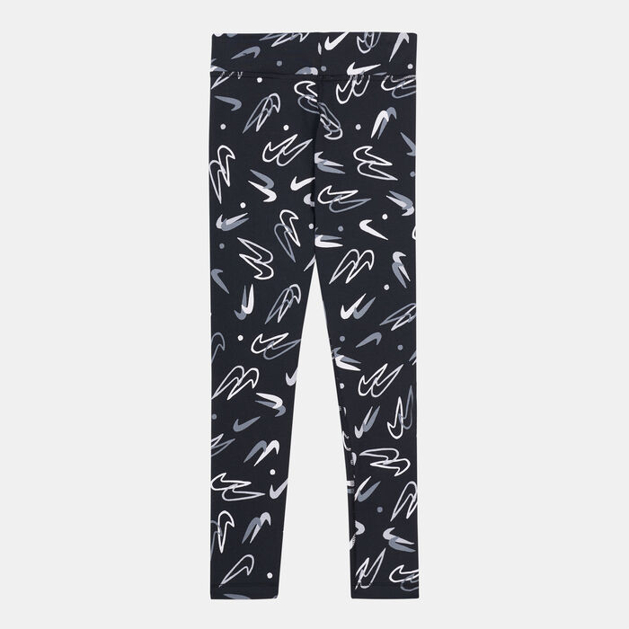 Nike Kids' Sportswear Essential Mid-Rise Leggings (Older Kids) Black Nike Kids' Sportswear Essential Mid-Rise Leggings (Older Kids) Black image number 1