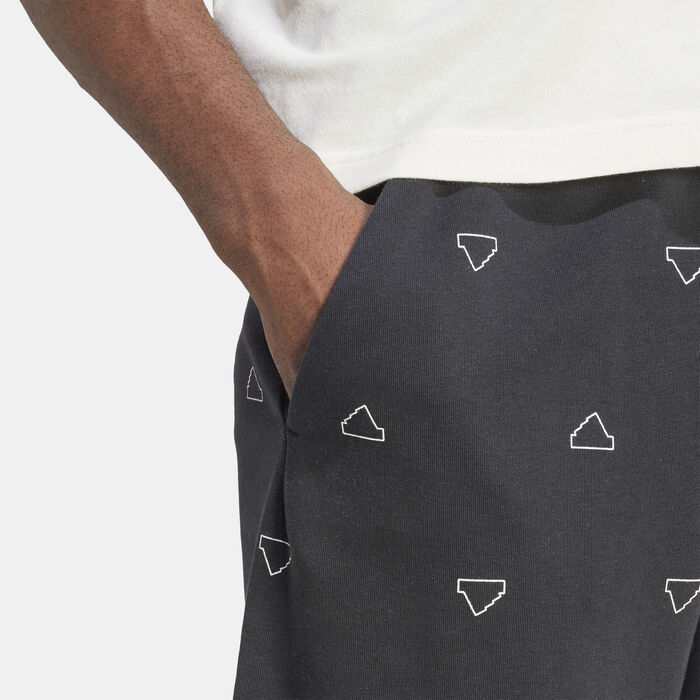 adidas Men's Seasonal Essentials Monogram Graphic Shorts Black adidas Men's Seasonal Essentials Monogram Graphic Shorts Black image number 3