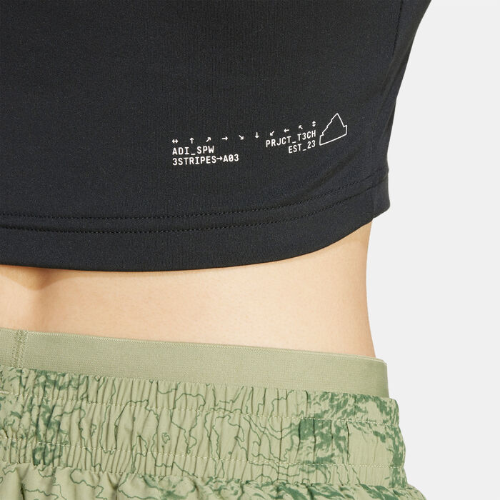 adidas Women's City Escape Crop Top Black adidas Women's City Escape Crop Top Black image number 3