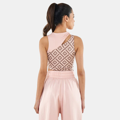 adidas Women's Hyperglam Training Graphic Leotard Bodysuit Multi