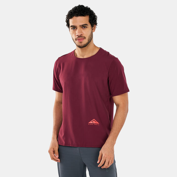 Nike Men's Dri-FIT Rise 365 Trail T-Shirt Red image number 0
