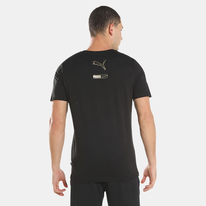 PUMA Men's Foil Graphic T-Shirt Black PUMA Men's Foil Graphic T-Shirt Black image number 1