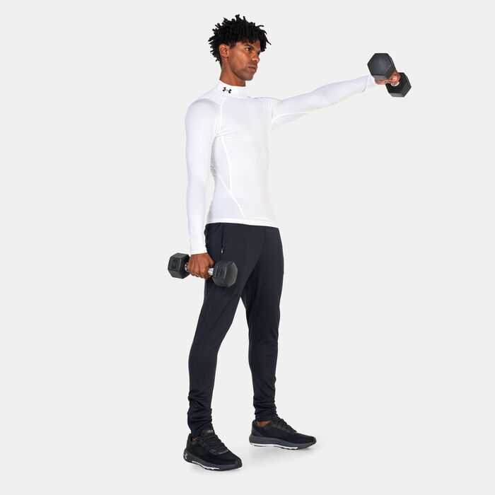 Under Armour Men's HeatGear® Mock Long Sleeve T-Shirt White image number 2