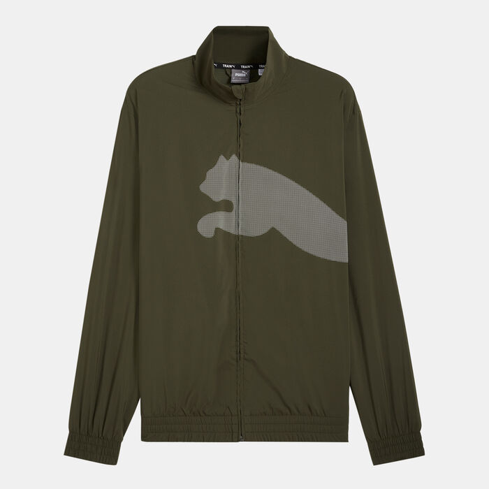 PUMA Men's Train Big Cat Full-Zip Jacket Green PUMA Men's Train Big Cat Full-Zip Jacket Green image number 0