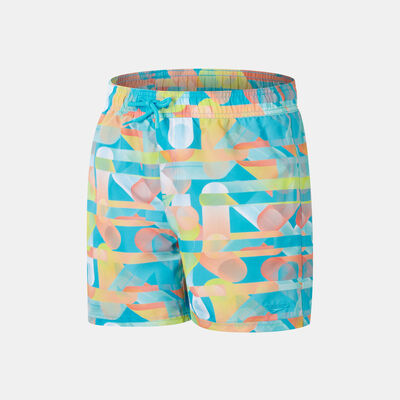 Speedo Kids' Digital Printed Swimming Shorts Blue