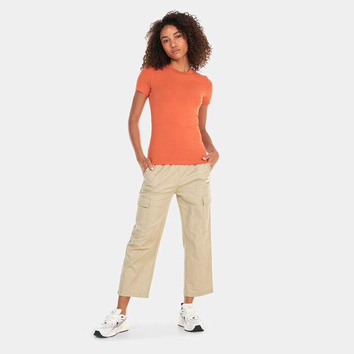 PUMA Women's Classics Slim T-Shirt Orange image number 2