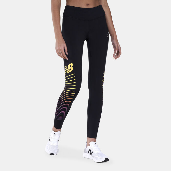 New Balance Women's Reflective Accelerate Leggings Black New Balance Women's Reflective Accelerate Leggings Black image number 0