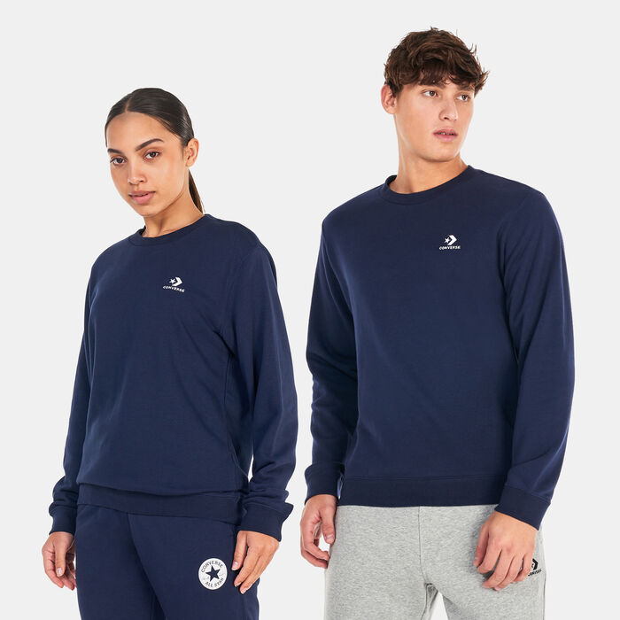 Converse Star Chevron Embroidered Sweatshirt Blue Converse Star Chevron Embroidered Sweatshirt Blue image number 0