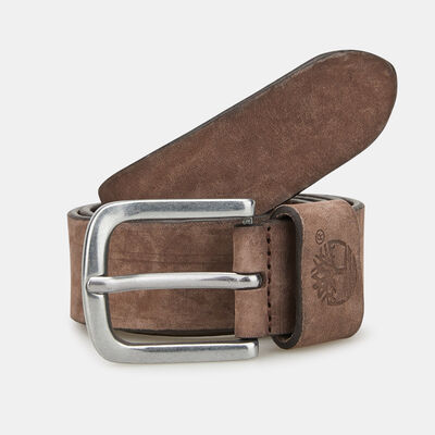 Timberland Men's Nubuck Leather Belt Brown