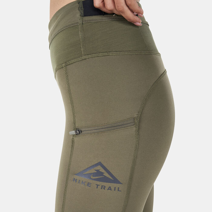 Nike Women's Epic Luxe Trail Leggings Brown image number 3