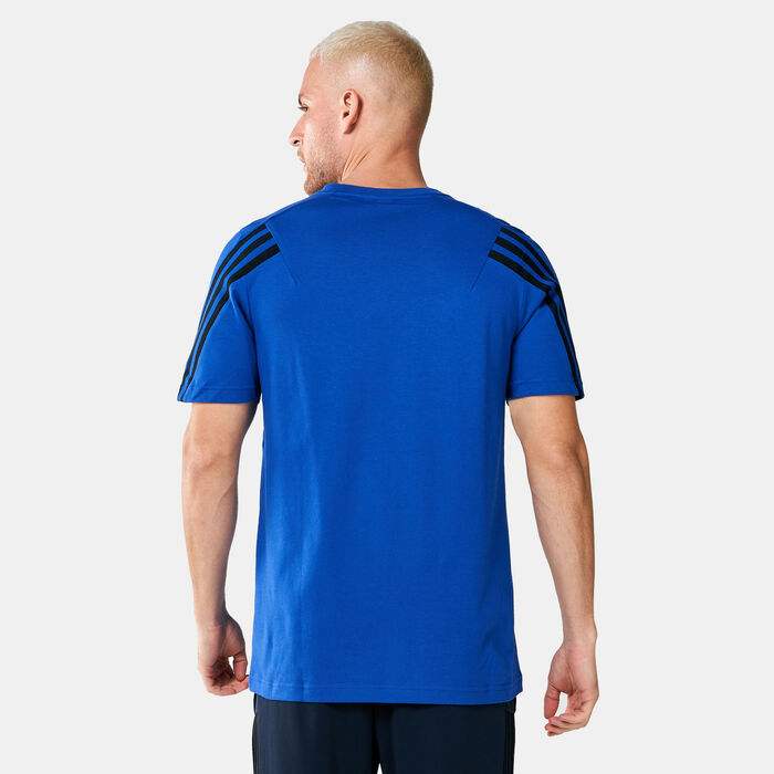 adidas Men's Sportswear Future Icons 3-Stripes T-Shirt Blue adidas Men's Sportswear Future Icons 3-Stripes T-Shirt Blue image number 1