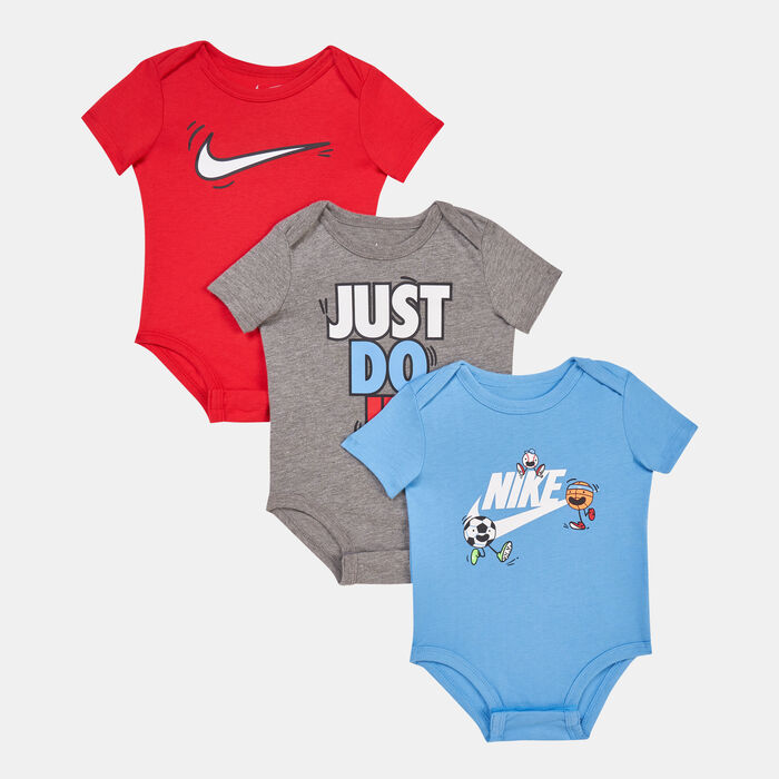 Nike Kids' Sportswear Nikemoji Bodysuit - 3 Pack (Baby and Toddler) Blue Nike Kids' Sportswear Nikemoji Bodysuit - 3 Pack (Baby and Toddler) Blue image number 0