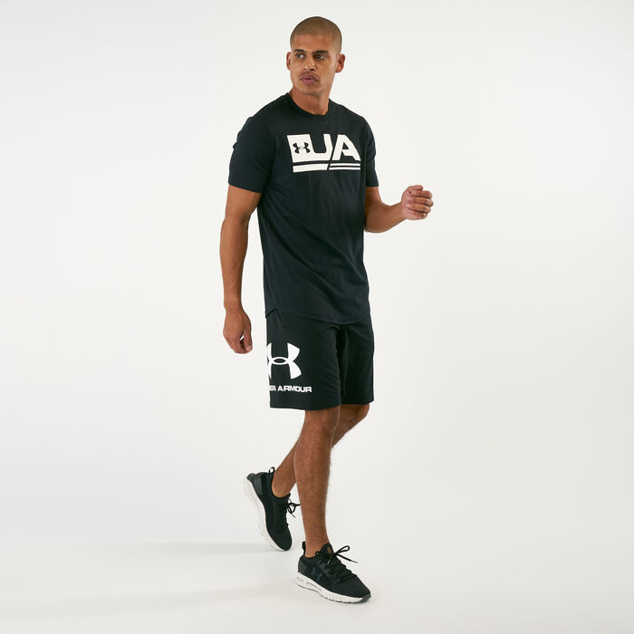 Under Armour Men's Sportstyle Cotton Graphic Shorts Black image number 2