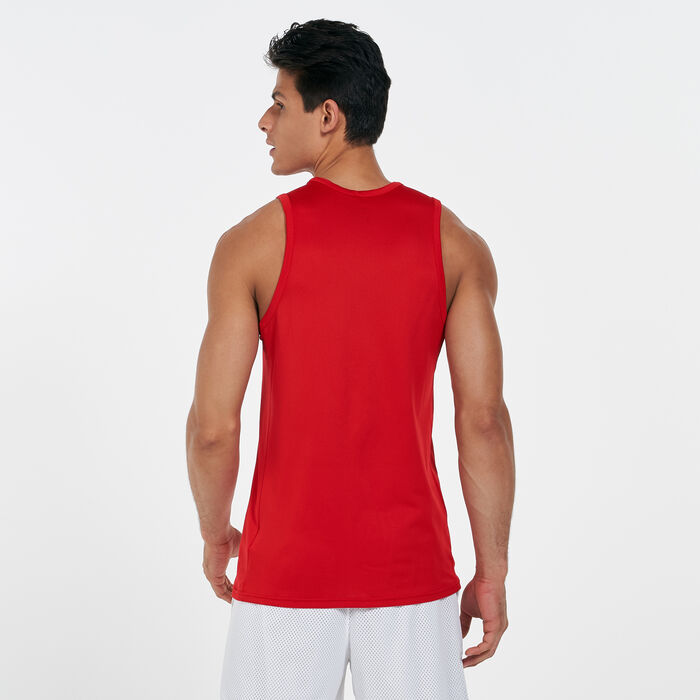Nike Men's Dri-FIT Crossover Tank Top Red Nike Men's Dri-FIT Crossover Tank Top Red image number 1