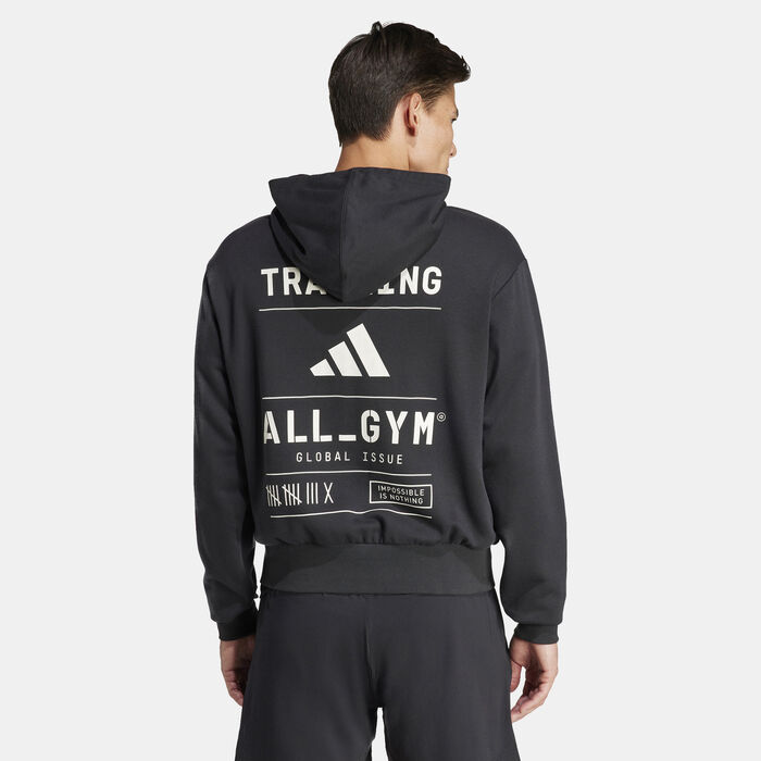 adidas Men's All-Gym Category Pump Hoodie Black adidas Men's All-Gym Category Pump Hoodie Black image number 1