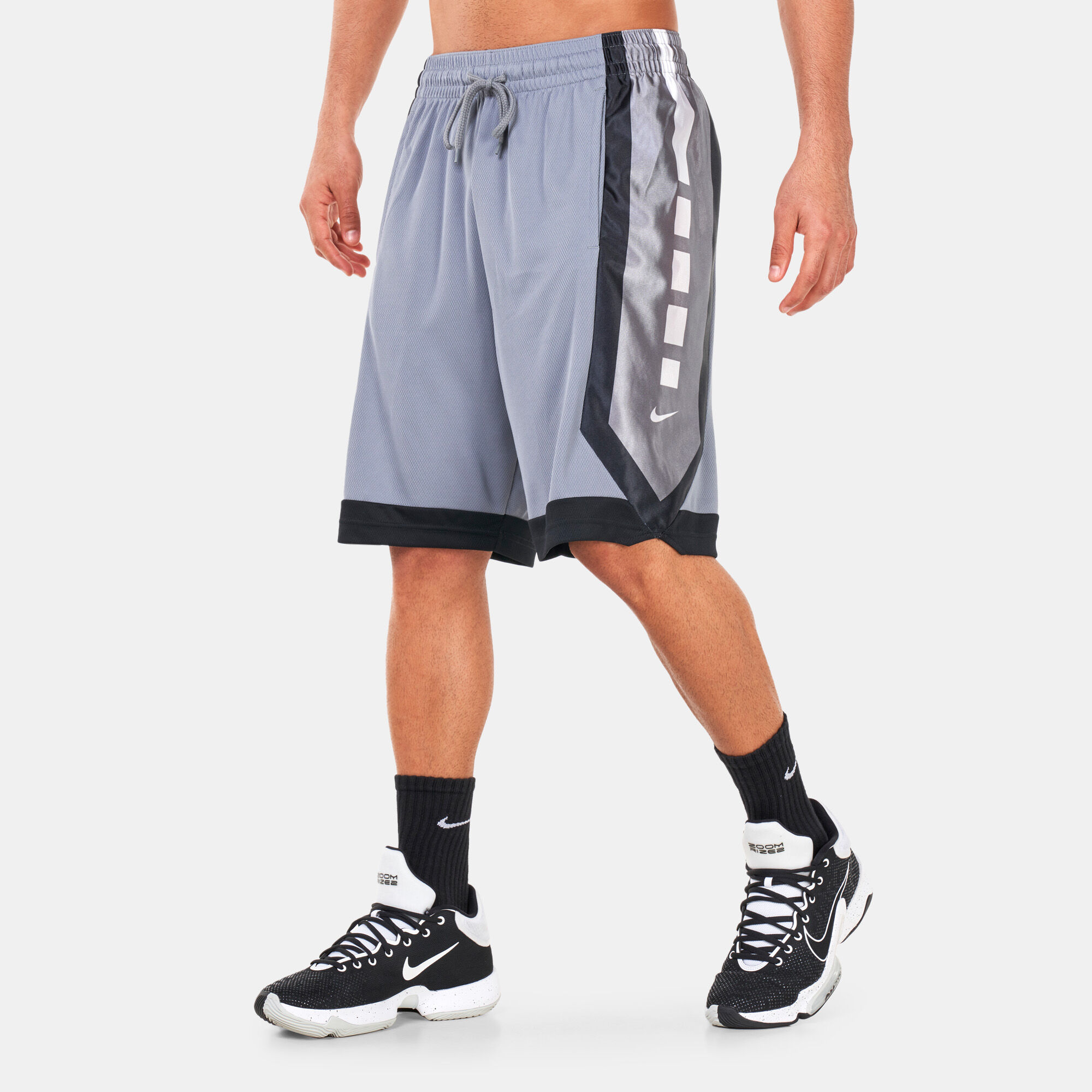 Men s Dri FIT Elite 10 inch Basketball Shorts Grey Nike in Qatar SSS