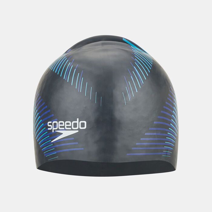 Speedo Reversible Moulded Silicone Cap Black Speedo Reversible Moulded Silicone Cap Black image number 0