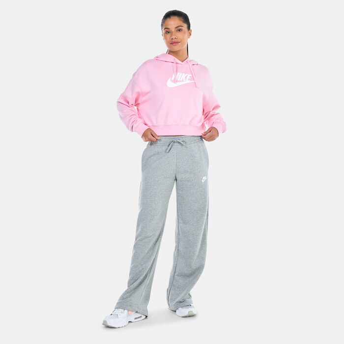 Nike Women's Cropped Graphic Hoodie Pink Nike Women's Cropped Graphic Hoodie Pink image number 2