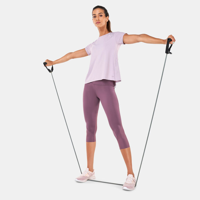 Under Armour Women's Fly Fast 2.0 HeatGear® Cropped Leggings Purple Under Armour Women's Fly Fast 2.0 HeatGear® Cropped Leggings Purple image number 2