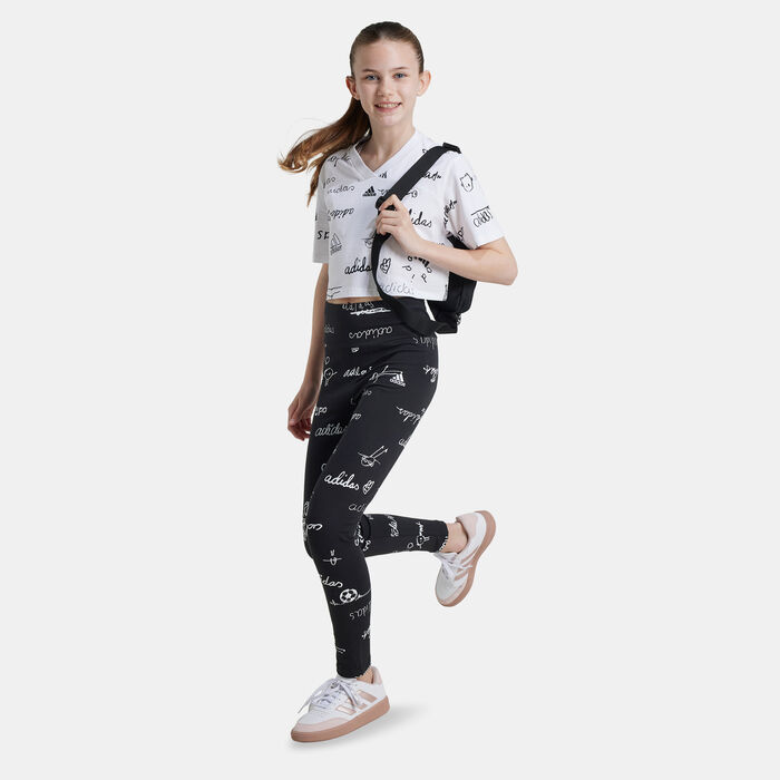 adidas Kids' Brand Love Leggings Black image number 2