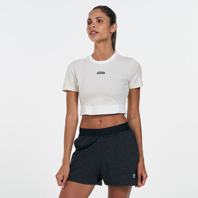 adidas Women's R.Y.V. Cropped T-Shirt White