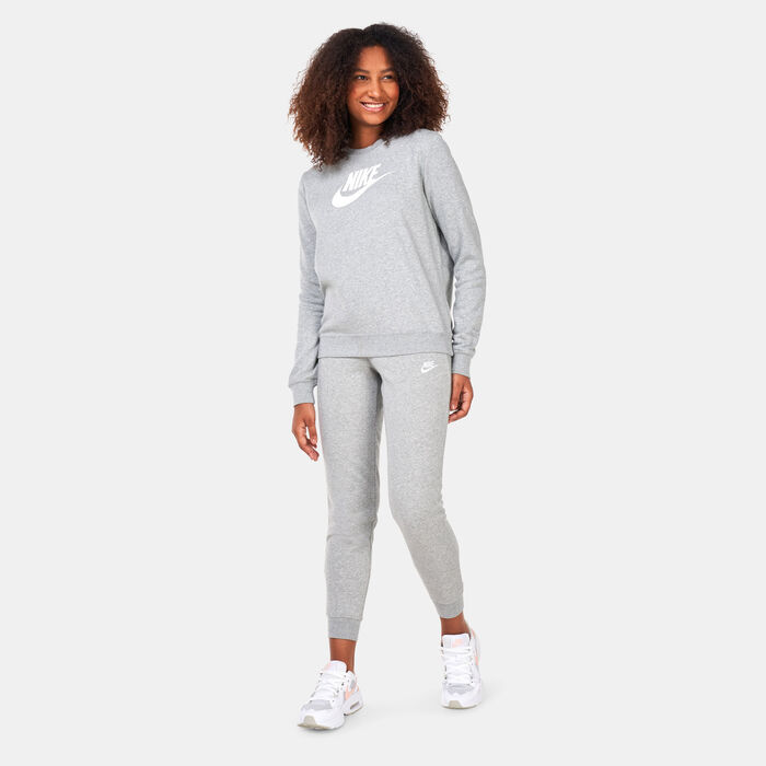 Nike Women's Sportswear Club Fleece Mid-Rise Sweatpants Grey Nike Women's Sportswear Club Fleece Mid-Rise Sweatpants Grey image number 2