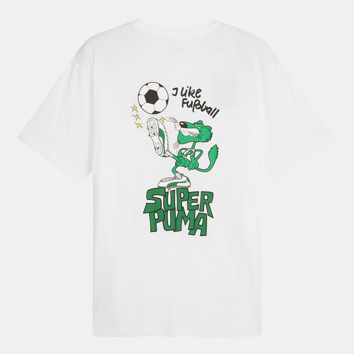PUMA Men's Graphics Super T-Shirt White PUMA Men's Graphics Super T-Shirt White image number 1