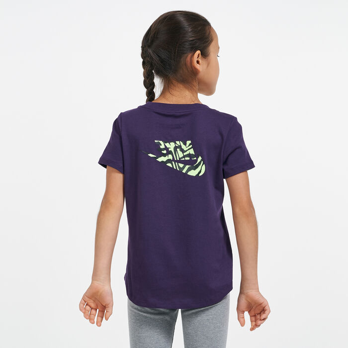 Nike Kids' Sportswear Scoop T-Shirt Purple image number 1