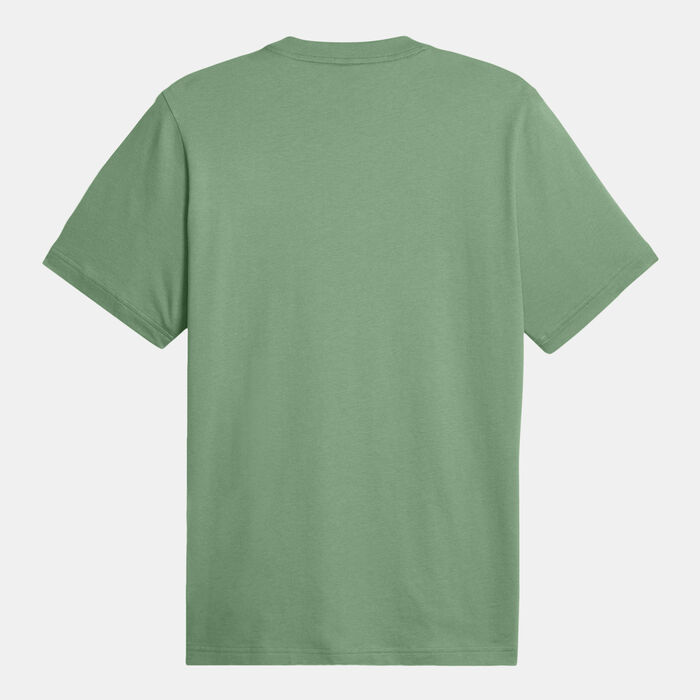 PUMA Men's Essentials+ Two-Colour Small Logo T-Shirt Green PUMA Men's Essentials+ Two-Colour Small Logo T-Shirt Green image number 1