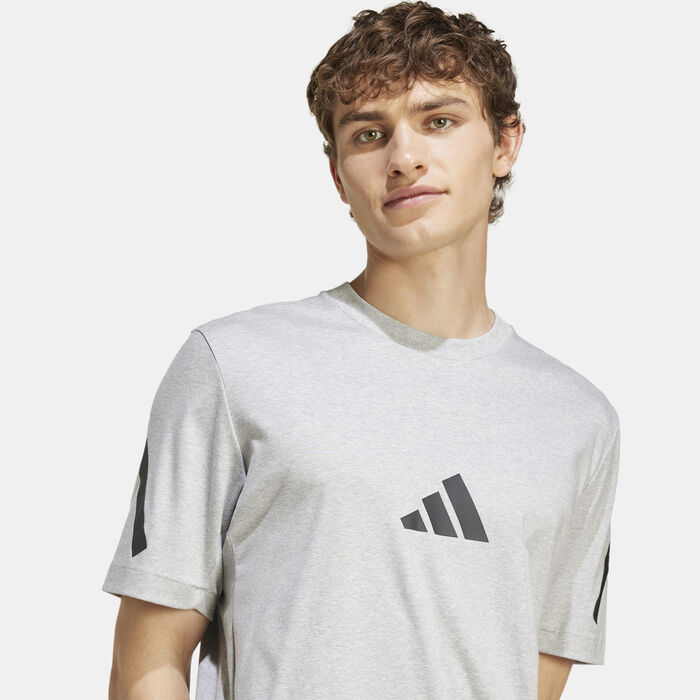 adidas Men's Z.N.E. T-Shirt Grey adidas Men's Z.N.E. T-Shirt Grey image number 3