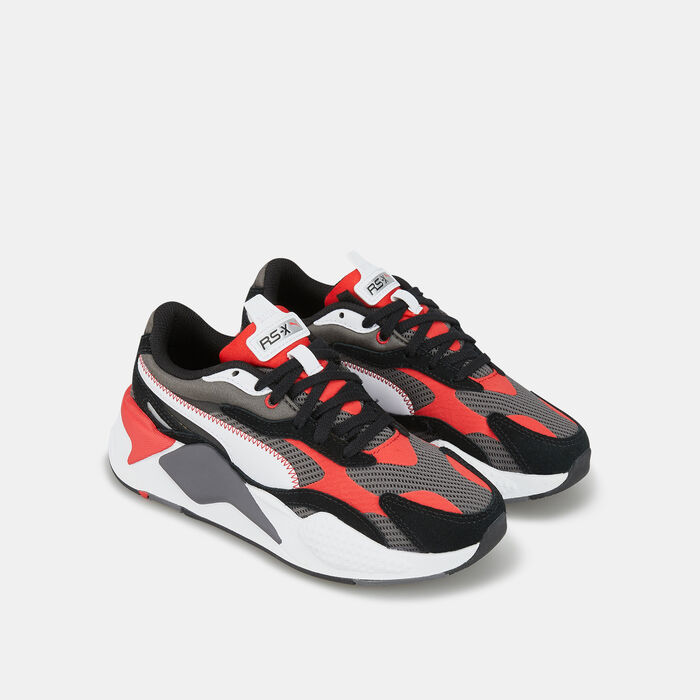 PUMA Kids' RS-X³ Twill AirMesh Shoe Grey PUMA Kids' RS-X³ Twill AirMesh Shoe Grey image number 1