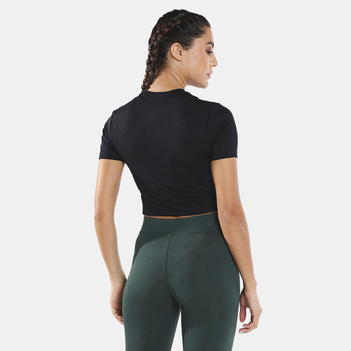 Nike Women's Sportswear Air Crop Top Black Nike Women's Sportswear Air Crop Top Black image number 1