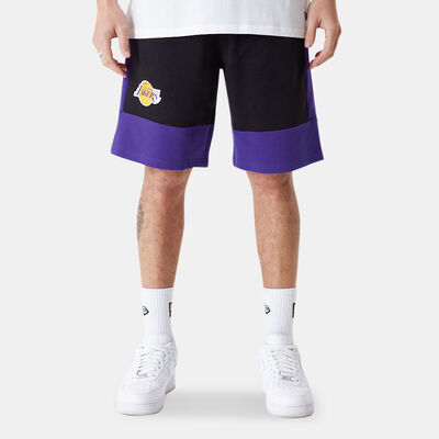 New Era Men's NBA Los Angeles Lakers Colourblock Shorts Black
