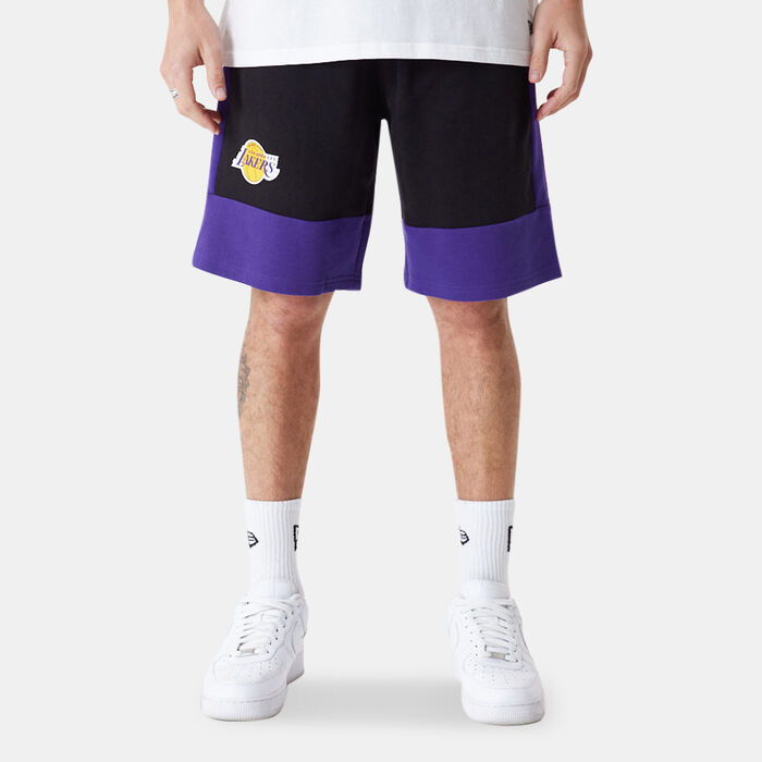 New Era Men's NBA Los Angeles Lakers Colourblock Shorts Black image number 0