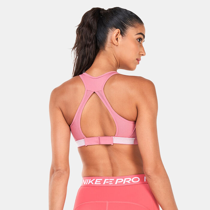 Nike Women's Dri-FIT Swoosh High-Support Sports Bra Pink Nike Women's Dri-FIT Swoosh High-Support Sports Bra Pink image number 1