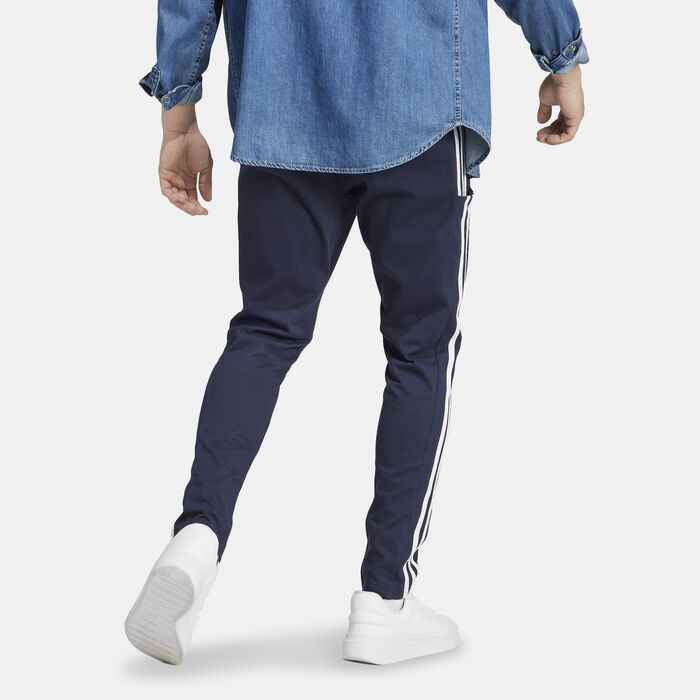 adidas Men's Essentials Single Jersey Tapered 3-Stripes Joggers Blue adidas Men's Essentials Single Jersey Tapered 3-Stripes Joggers Blue image number 1